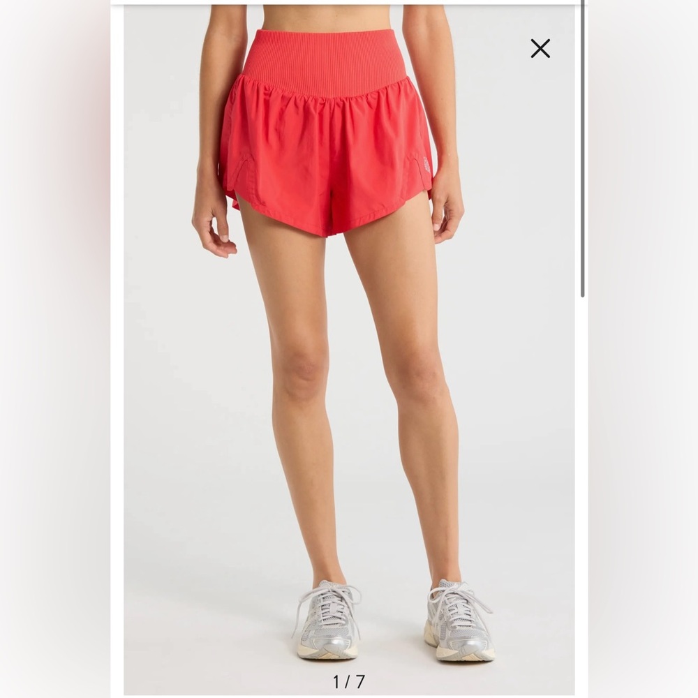 Free People Coral Athletic Running Shorts size xl hot pink